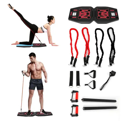 9 in 1 Push Up Rack Board System Fitness Workout Train Gym Exercise Elite recoveries